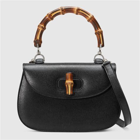 Gucci Borsa Hobo con manico in bambù e borchie in pelle 